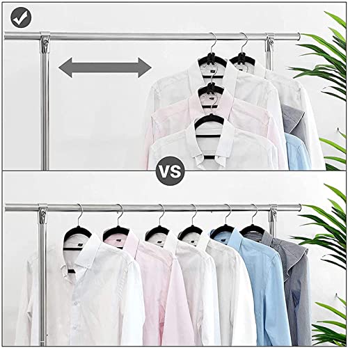 Miniwieszaki na ubrania, 30 sztuk, haczyki łączące, wieszaki na ubrania, złącza haczykowe, mini złącza, do wieszaków na ubrania, oszczędność miejsca w szafie na ubrania (czarne) - obrazek 4