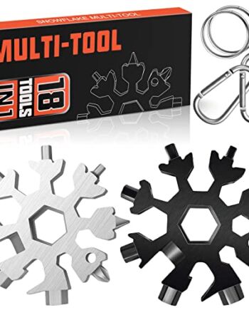 Narzędzie wielofunkcyjne 2-pak 18 w 1 płatek śniegu narzędzia ręczne Boże Narodzenie prezenty dla mężczyzn i kobiet na zewnątrz kemping przenośny otwieracz do butelek płaski śrubokręt zestaw klucz