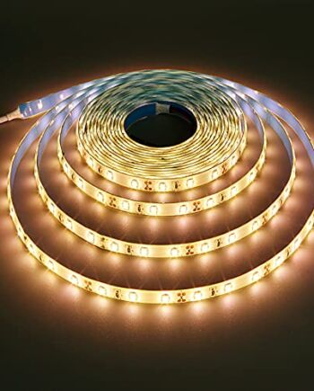 YUNBO Taśma LED 5 m wodoszczelna IP65 ciepła biel 3000-3500 K DC 12 V listwa LED do cięcia 300 LED SMD 5630 taśma LED