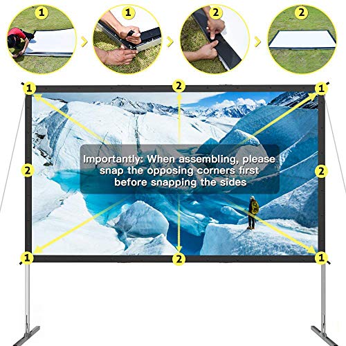 ESMART Professional MIMOBI Składana Rama Projektor Ekran 300 x 168 cm (135") 16:9 | Projektor do kina domowego Ekran projekcyjny Outdoor Aluminiowa rama Ekran LCD LED - obrazek 5