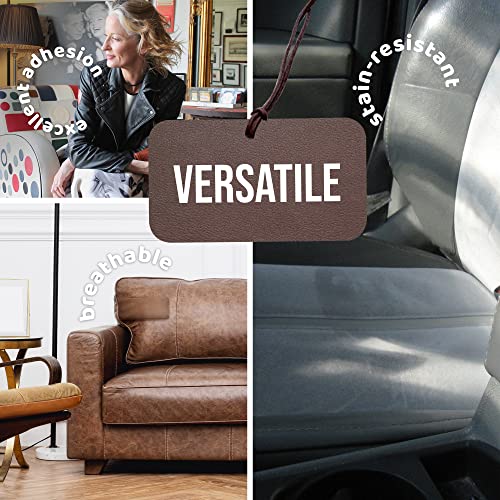 MastaPlasta Natychmiastowe samoprzylepne naszywki naprawcze ze skóry premium. NIEBIESKI 20 cm x 10 cm. Pierwsza pomoc na sofy, fotele samochodowe, torebki, kurtki - obrazek 2