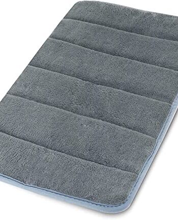 AOI Dywanik łazienkowy, szary, antypoślizgowy, pod prysznic, pochłaniający wodę, nadaje się do prania w pralce, bardzo chłonna mata (40 x 60 cm, kolor szary)