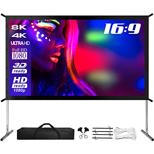 ESMART Professional MIMOBI Składana Rama Projektor Ekran 300 x 168 cm (135") 16:9 | Projektor do kina domowego Ekran projekcyjny Outdoor Aluminiowa rama Ekran LCD LED
