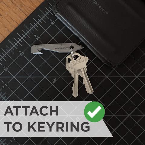 KeySmart Multitool - wielofunkcyjne narzędzie do kluczy 5 w 1 z obcinaczem do pudełek, podważaniem, krzyżakiem i śrubokrętem z płaskim łbem - obrazek 3