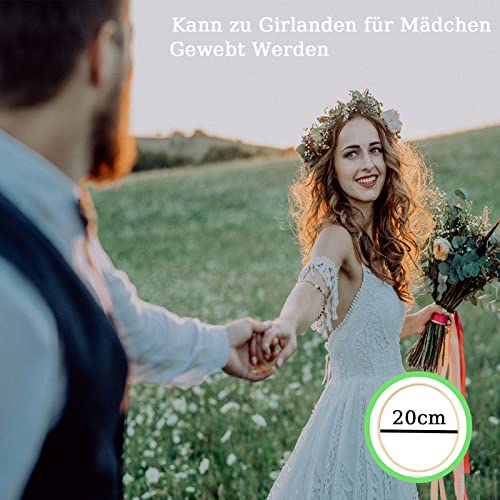 MOJOTIC Drewniane pierścienie do majsterkowania, drewniane pierścienie makramowe, pierścienie do makramy, pierścienie do makramy, pierścienie łapacz snów, zestaw 6 sztuk, 3 rozmiary (10 cm/15 m/20 cm), na wesele, wieniec i rękodzieło typu "zrób to sam" - obrazek 4