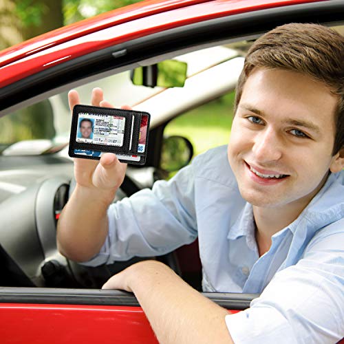 FINTIE Smukły minimalistyczny portfel do przedniej kieszeni, blokowani - obrazek 2