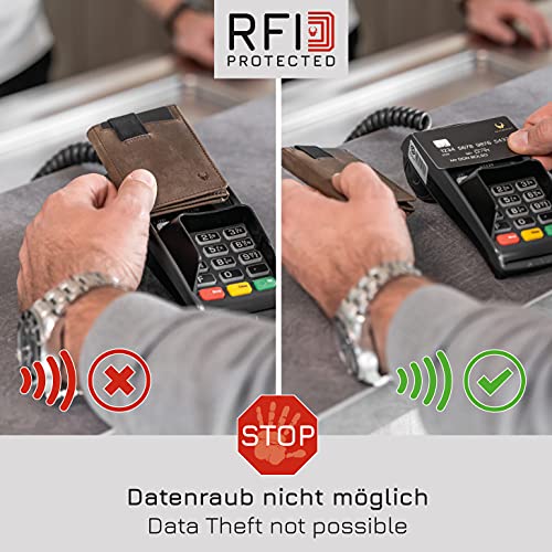 DONBOLSO® Wallety 2 I Slim Wallet w formacie karty kredytowej ze skóry z ochroną RFID - obrazek 6