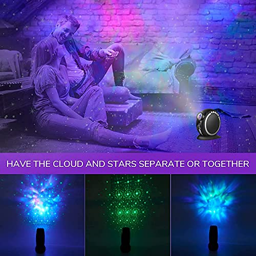 Dasing Projektor LED Galaxis, projektor gwiazd z mgłą, zasilanie bateryjne 2400 mAh, timer, zdalna obsługa i - obrazek 4