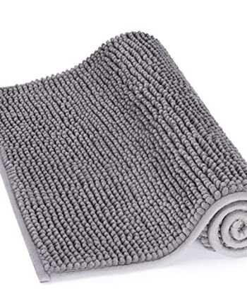 Lifewit Antypoślizgowa Mata Lazienkowa 50 x 80 cm, Dywanik Lazienkowy z Mikrofibry, Miękki maty łazienkowe, Antypoślizgowy Dywanik Lazienkowy Do Lazienki, Wanny i Prysznica, Szary