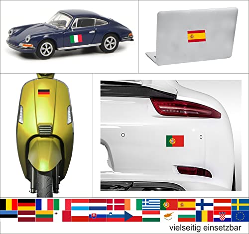 Nation Flaga Grecja zestaw 11 naklejek samoprzylepnych – samochód osobowy, motocykl, biuro, FS - obrazek 3