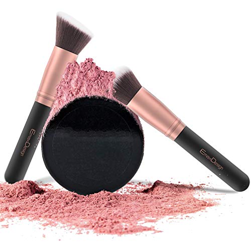 EmaxDesign Zestaw pędzli do makijażu, 17 sztuk, syntetyczne pędzle do - obrazek 5