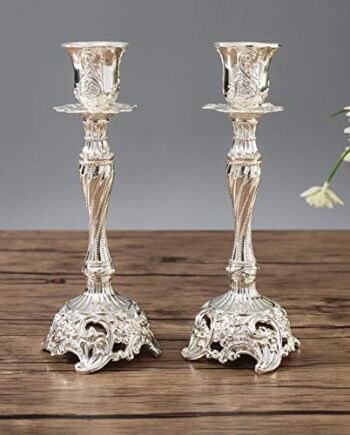 Sziqiqi Zestaw 2 świeczników, świeczniki w kolorze złotym na świece sz