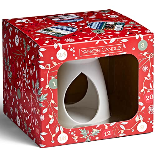 Yankee Candle zestaw upominkowy - 3 pachnące woski do topienia, 1 podgrzewacz i 1 bezwonna świeczka, kolekcja Countdown to Christmas - obrazek 2