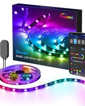 Govee taśma LED RGBIC, wodoodporna taśma LED 2m sterowana za pomocą aplikacji, synchronizacja podświetlenia telewizora LED z muzyką, obsługa USB, do telewizora, komputera, dekoracji, imprezy