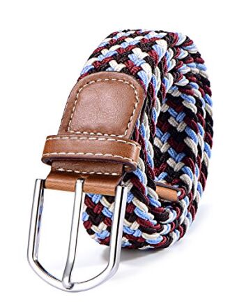 DonDon Pasek tekstylny ze streczem pleciony i elastyczny dla kobiet i