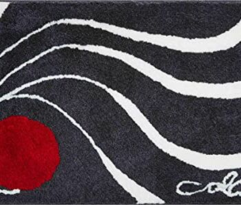 Grund COLANI ekskluzywny designerski dywanik łazienkowy 100% poliakryl, ultra miękki, antypoślizgowy, certyfikat Öko-Tex, 5 lat gwarancji, Colani 18, mata łazienkowa 60 x 100 cm, antracyt