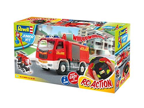 Revell Control 00970 zdalnie sterowany samochód strażacki dla dzieci z pilotem zdalnego sterowania 2,4 GHz, czerwony - obrazek 2