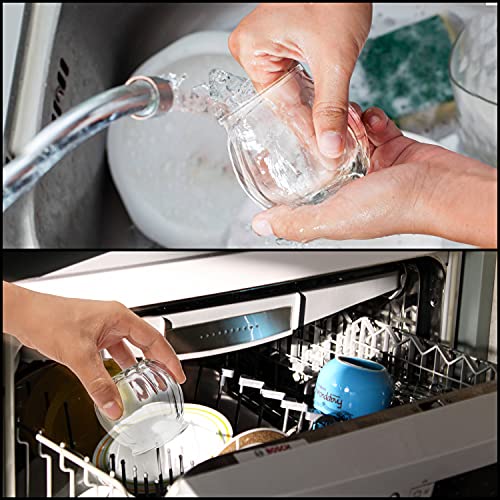 BELLE VOUS Zestaw przezroczystych szklanych świeczników na świeczki typu tealight z białą tasiemką (opakowanie 12 szt.) – szklane wazony do dekoracji stołu w stylu vintage, na wesela, imprezy, do dekoracji domu, jako dekoracja stołu i prezent - obrazek 2