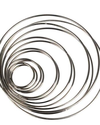 FOROREH 12 metalowych pierścieni dla łapaczy snów, druciane obręcze, koła rzemieślnicze, pierścienie łapacza snów, 38/50/75/100/130/150 mm do łapacza snów i projektów DIY