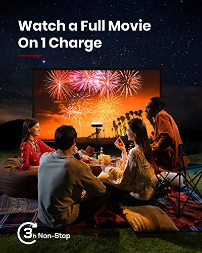 Anker NEBULA przenośny projektor solarny, 1080p, projektor z Dolby Digital Plus, 2 x głośnik 3 W, obsługuje 4K, Android TV, z uchwytem, autofokus, moc akumulatora 3 h, korekcja trapezu, cyfrowy zoom - obrazek 4