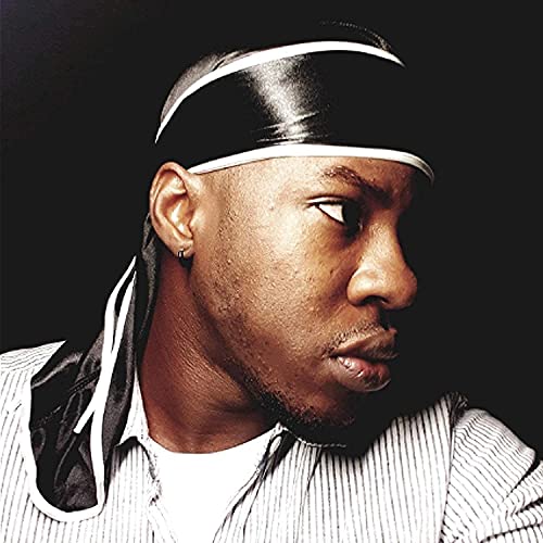 LEEQ Silky Durag długie ogon opaski na głowę szerokie paski czapka pirackie gładka czapka (kolor: zestaw 1, 3 sztuki) - obrazek 3