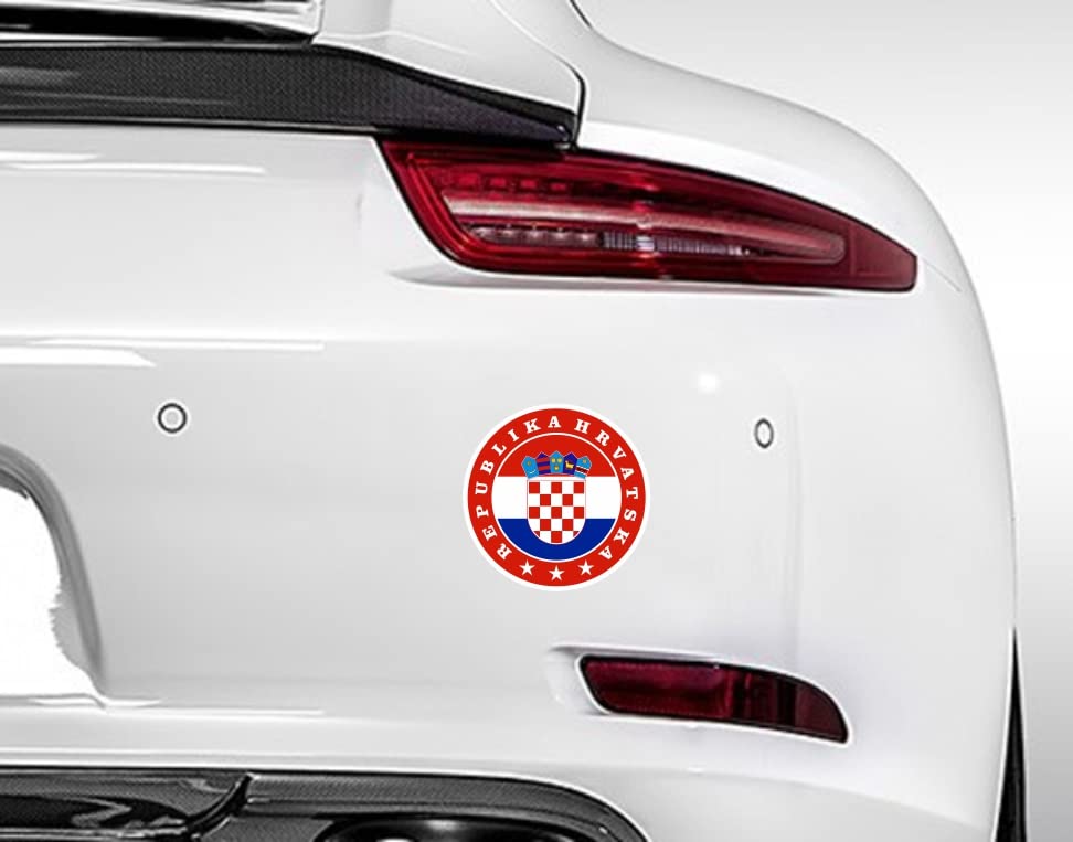 Nation Naklejki Chorwacji, 10 sztuk, flagi, herby, zestaw samoprzylepnych naklejek na samochód, motocykl, motocykl, biuro, KK - obrazek 3