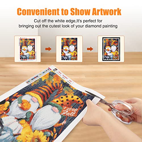 GHHKUD Zestaw 2 ramek do malowania diamentami, rama do malarstwa diamentowego 30 x 40 cm, magnetyczna rama z tworzywa sztucznego, samoprzylepna, rama do malowania diamentowego z haczykami, rama na ścianę, okna i drzwi (czarna) - obrazek 5