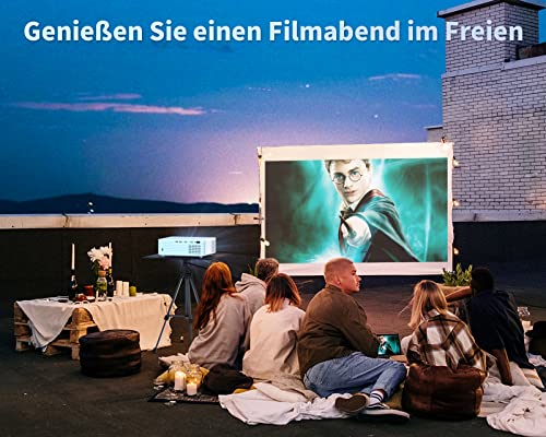 WISELAZER Projektor Full HD do kina domowego, Native 1080P 4K Projektor, wbudowany filtr kurzu, 5G WiFi Bluetooth LED Projektor, kompatybilny z HDMI/USB/TV Box/smartfonem/PC - obrazek 2