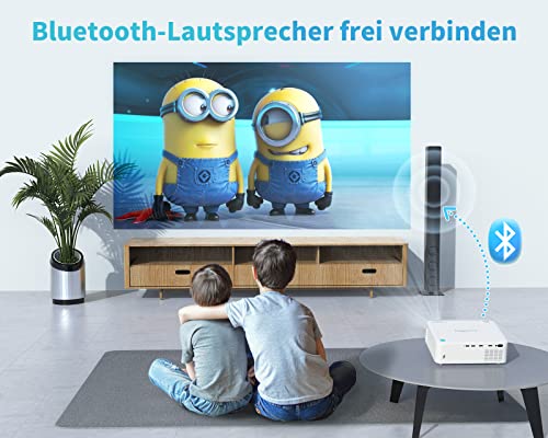 WISELAZER Projektor Full HD do kina domowego, Native 1080P 4K Projektor, wbudowany filtr kurzu, 5G WiFi Bluetooth LED Projektor, kompatybilny z HDMI/USB/TV Box/smartfonem/PC - obrazek 5