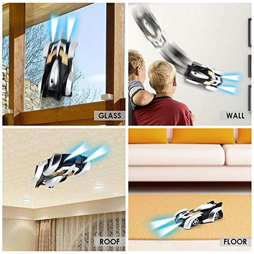 Samochód zdalnie sterowany samochód z funkcją wspinania się na ścianę, podwójny tryb, rotacja 360°, samochód z możliwością ponownego ładowania, zabawka dla dzieci - obrazek 4