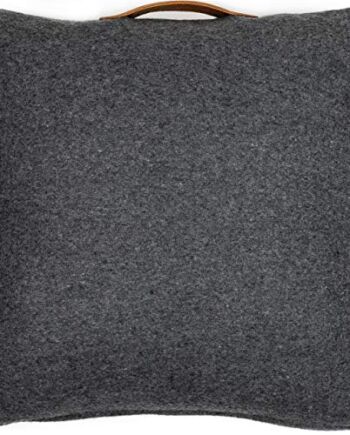 MIQIO® Poduszka dekoracyjna lub poszewka na poduszkę Turku | poduszka na sofę z wypełnieniem i poszewką na poduszkę 50 x 50 cm | wykonana z wełny i skóry | dekoracja do salonu, sypialni, na Wielkanoc | poduszka ozdobna na kanapę lub łóżko