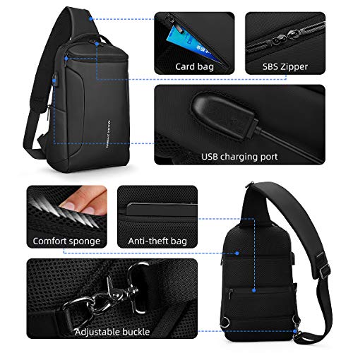 Muzee Torba na ramię, wodoodporny plecak typu crossbody, plecak z zabe - obrazek 5