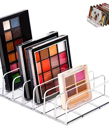 Organizer na palety z tworzywa sztucznego, z 7 przegródkami, na cienie do powiek, kontury, do różu, przechowywania kosmetyków, łazienki, przechowywania, przechowywania, przezroczysty