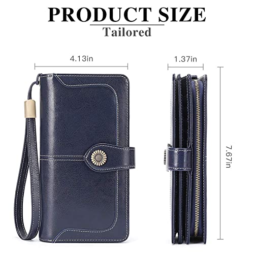 Portfel damski SENDEFN, portfel skórzany, duży, damski, z ochroną RFID - obrazek 5