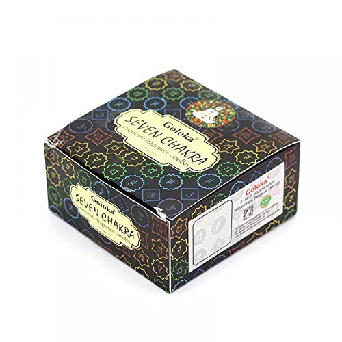 GIFTBRIT Goloka 70 ml świeczka podróżna z siedmioma czakrami, do medytacji, jogi, relaksu, uzdrawiania i pozytywności - obrazek 3