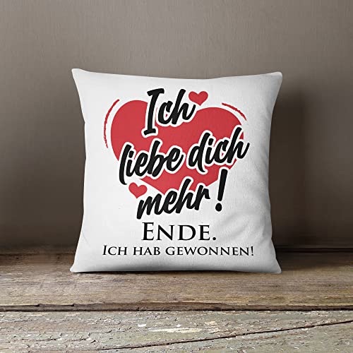 Poduszka z sentencją. Kocham Cię więcej. - Liebe - Schatz - Prezent dl - obrazek 5