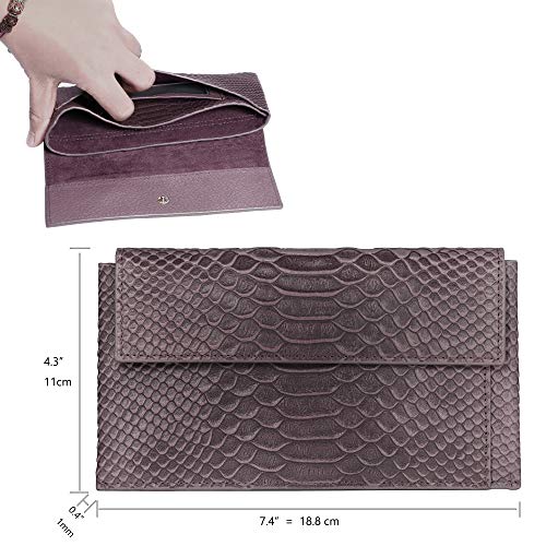 Ziilay torebka damska z pełnej skóry bydlęcej, torebka wieczorowa, torebka kopertowa, z etui na karty, burgundowy (fioletowy) - 88ZL01-PL - obrazek 7