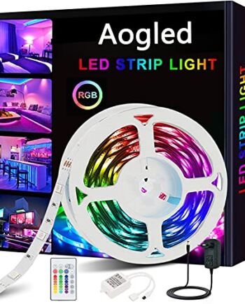 Aogled Taśma LED 5m, Taśma LED RGB, Taśma LED zmieniająca kolor z pilotem IR, do oświetlenia domu, imprezy, kuchni