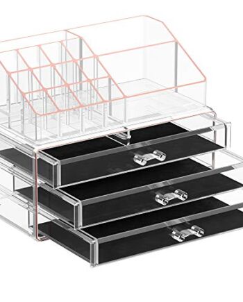 Songmics JKA002 Akrylowy Organizer do Przechowywania Kosmetyków, Tworz