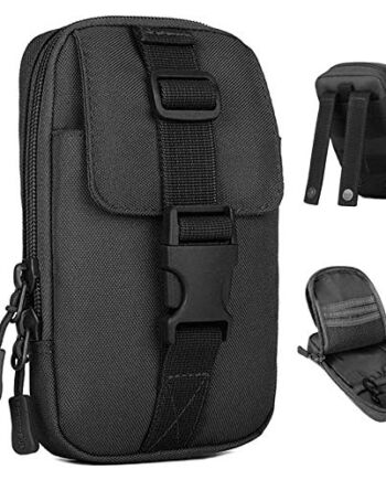 BAIGIO Taktyczny pokrowiec na telefon komórkowy, odporny na działanie wody, wojskowa torba na pasku, do GPS, Airsoft, wędrówek, trekkingu, aktywności na świeżym powietrzu