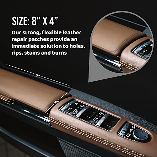 MastaPlasta Natychmiastowe samoprzylepne naszywki naprawcze ze skóry premium. NIEBIESKI 20 cm x 10 cm. Pierwsza pomoc na sofy, fotele samochodowe, torebki, kurtki - obrazek 7