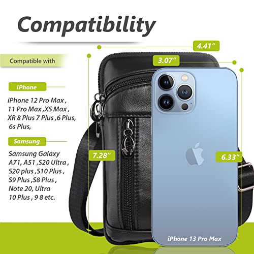 Męskie skórzane torby na ramię, małe kabury na telefon komórkowy, tore - obrazek 6