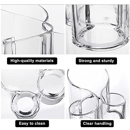 CINEEN organizer na kosmetyki z akrylu – organizer na kosmetyki, pojemnik na przybory do makijażu i kosmetyki - obrazek 3