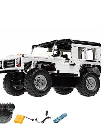 2,4 GHz RC, zestaw do montażu wtykowego, zdalnie sterowany jeep Truck z klocków budowlanych do samodzielnego montażu, pilot 2,4 GHz, blokowy pojazd, samochód, samochód samochodowy, kompletny zestaw z akumulatorem i ładowarką