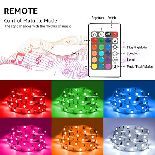 Lepro MagicColor taśma LED 5 m, łańcuch świetlny z pilotem zdalnego st - obrazek 4