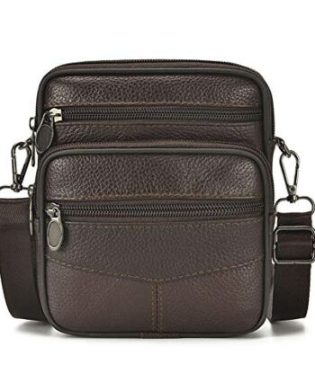 Męska torba na ramię z prawdziwej skóry, torba na pasek, futerał