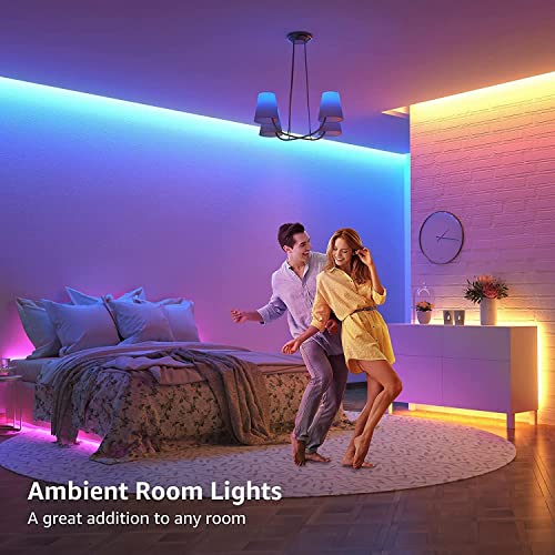 LE Taśma LED, 5 m RGB, taśma LED samoprzylepna, łańcuch świetlny LED z zasilaczem, ściemniana taśma świetlna LED IP20, jasna listwa LED z pilotem zdalnego sterowania, do domu, na imprezę, do kuchni - obrazek 4