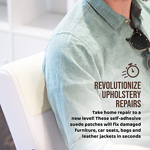 MastaPlasta Natychmiastowe samoprzylepne naszywki naprawcze ze skóry premium. NIEBIESKI 20 cm x 10 cm. Pierwsza pomoc na sofy, fotele samochodowe, torebki, kurtki - obrazek 6