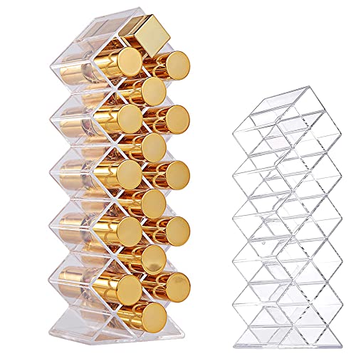 Organizer na pomadki do ust, akrylowy, stojak na pomadki, pionowy stojak na pomadki, kosmetyki, błyszczyk do ust