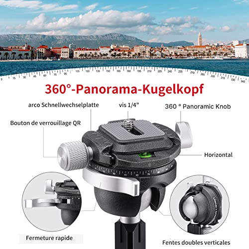 COMAN Zero-Y lekki statyw podróżny, z włókna węglowego, profesjonalny statyw do aktywności na świeżym powietrzu z panoramiczną głowicą kulową, statyw do aparatu - obrazek 5